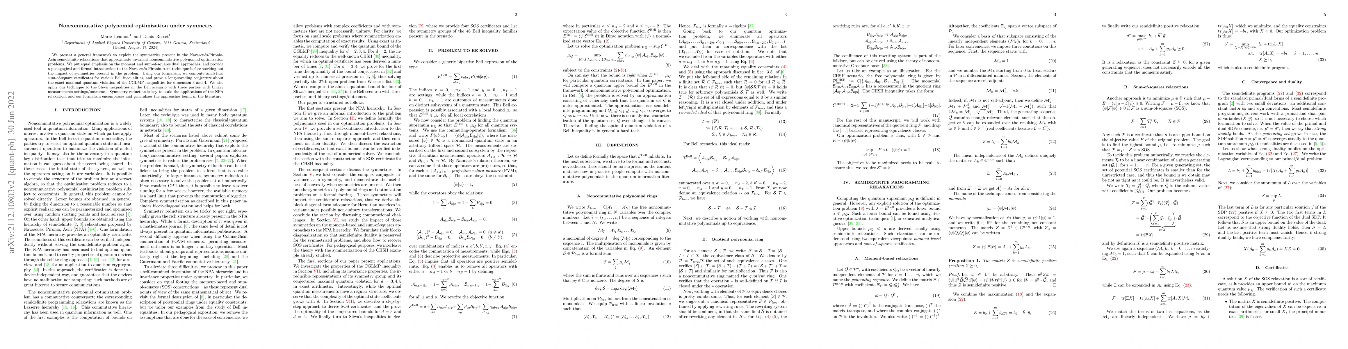 Thumbnail for Noncommutative polynomial optimization under symmetry