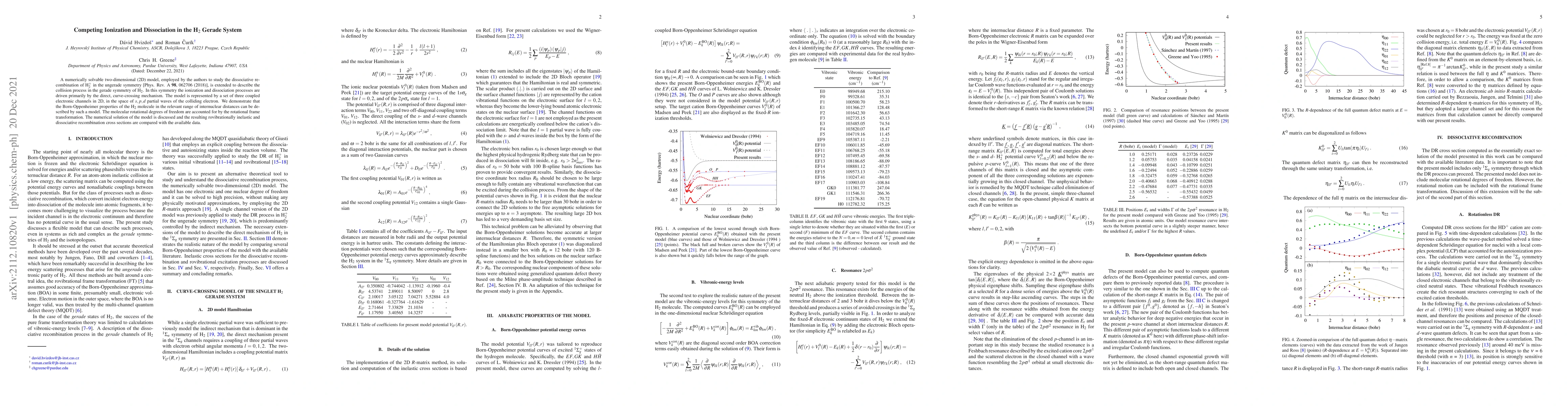 Thumbnail for Competing Ionization and Dissociation in the H$_2$ Gerade System
