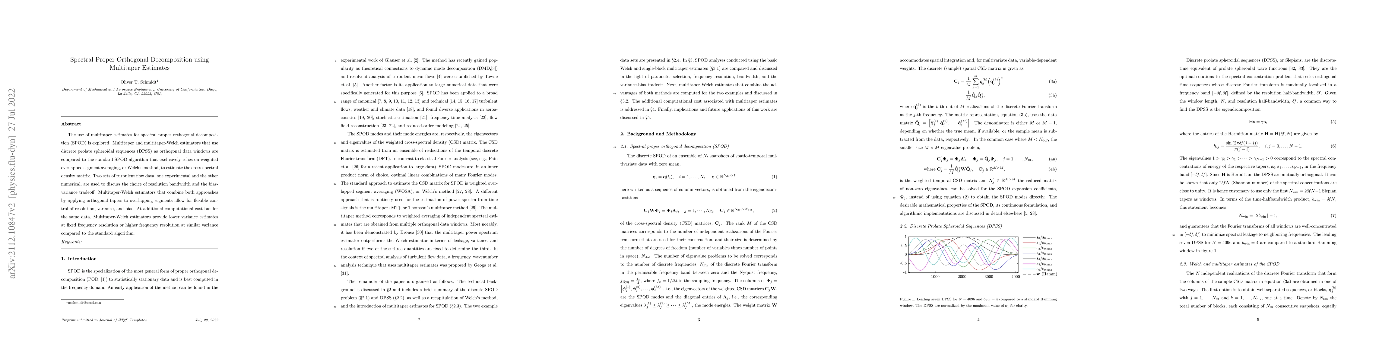 Thumbnail for Spectral Proper Orthogonal Decomposition using Multitaper Estimates