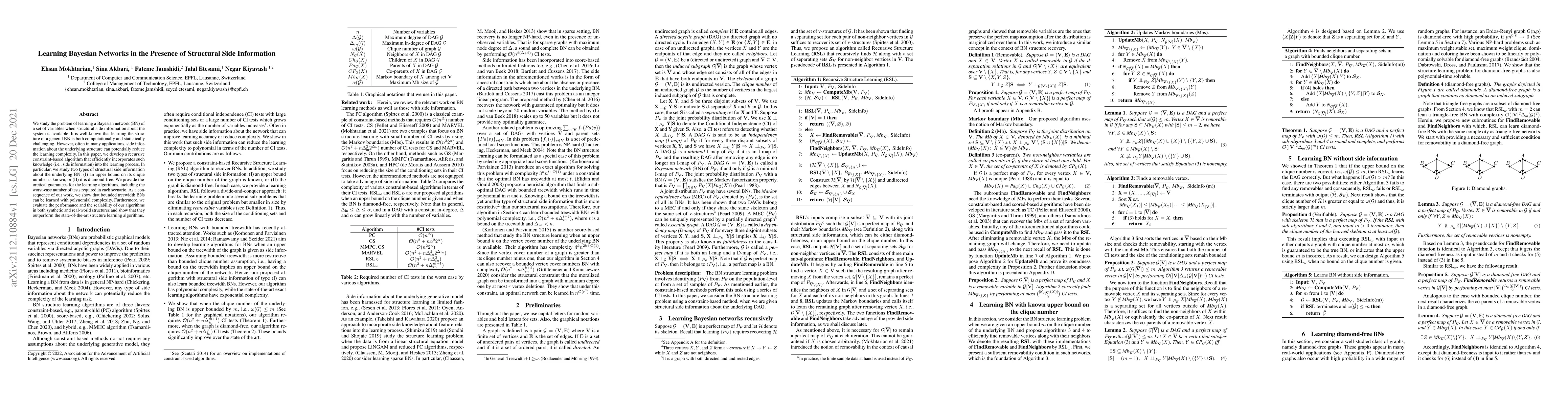 Thumbnail for Learning Bayesian Networks in the Presence of Structural Side
  Information