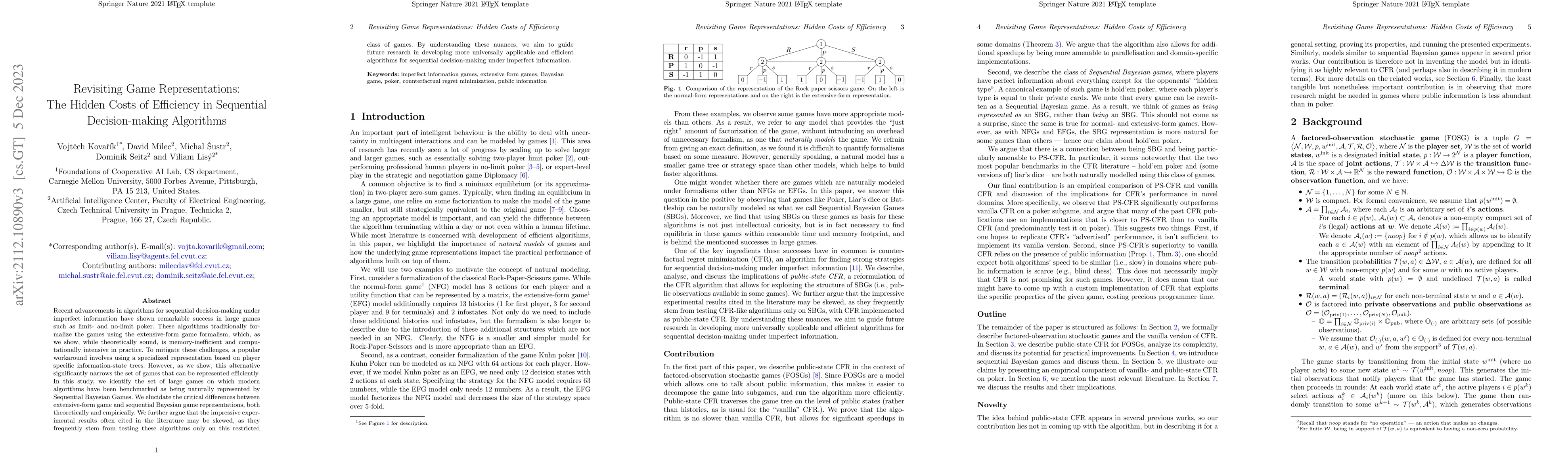 Thumbnail for Revisiting Game Representations: The Hidden Costs of Efficiency in
  Sequential Decision-making Algorithms