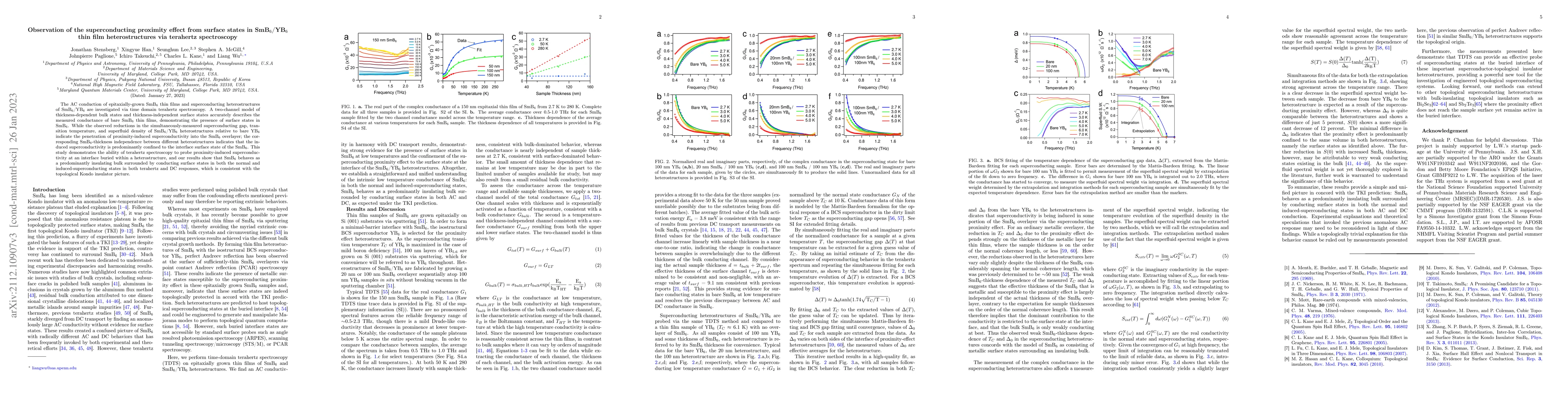 Thumbnail for Observation of the superconducting proximity effect from surface states
  in SmB$_6$/YB$_6$ thin film heterostructures via terahertz spectroscopy