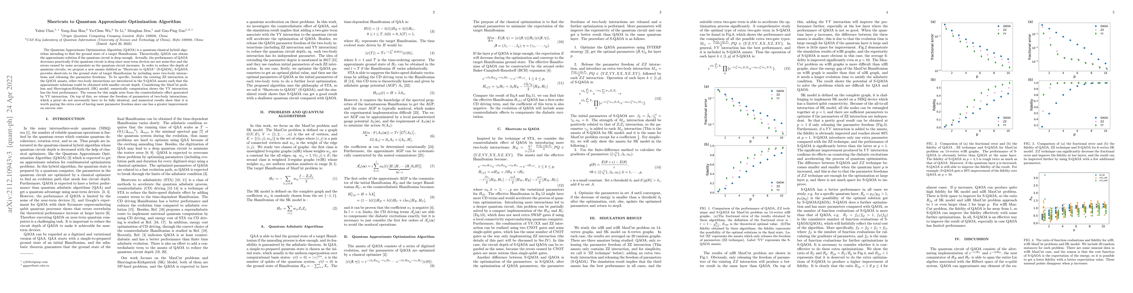Thumbnail for Shortcuts to Quantum Approximate Optimization Algorithm