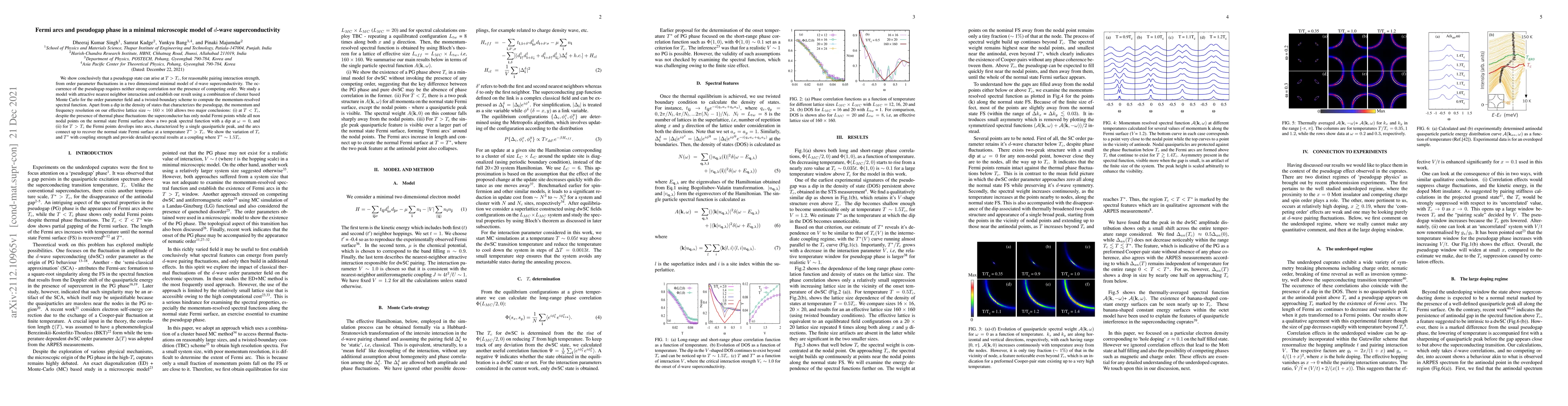 Thumbnail for Fermi arcs and pseudogap phase in a minimal microscopic model of
  $d$-wave superconductivity