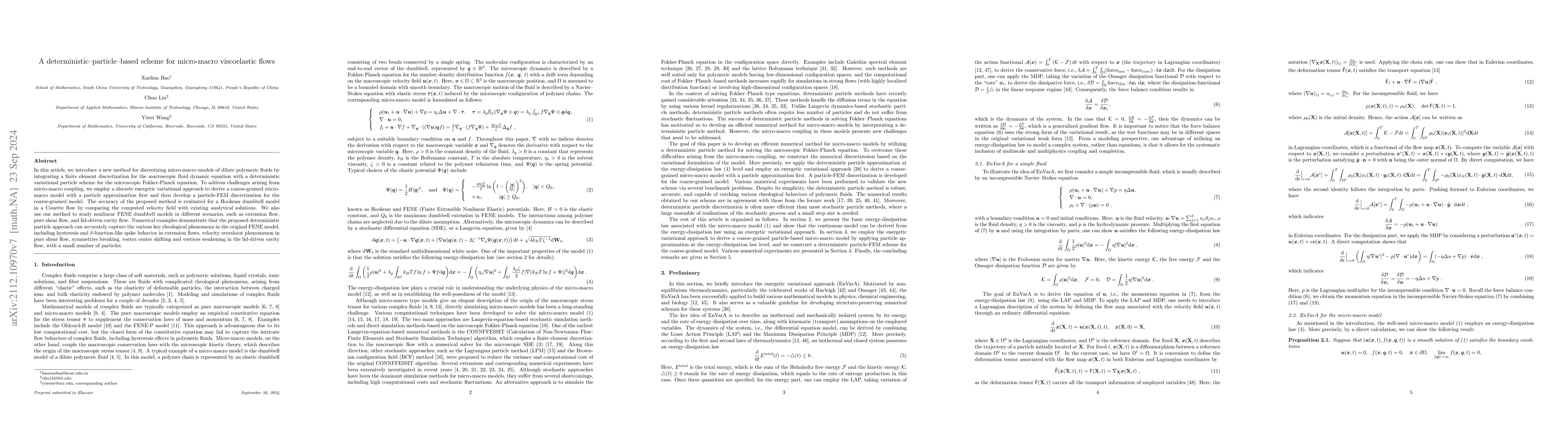 Thumbnail for A deterministic-particle-based scheme for micro-macro viscoelastic flows
