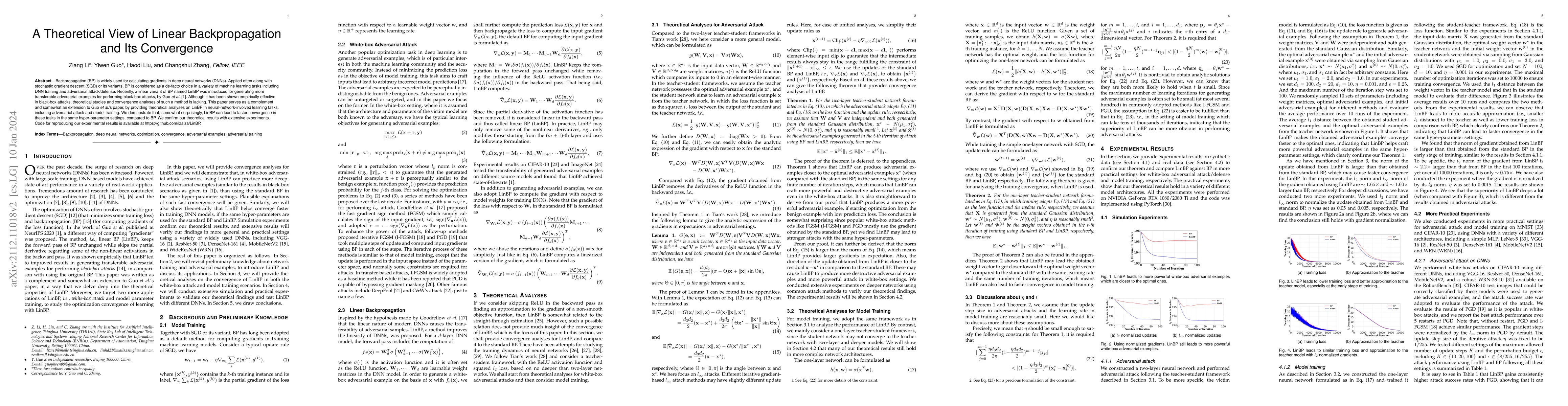 Thumbnail for A Theoretical View of Linear Backpropagation and Its Convergence
