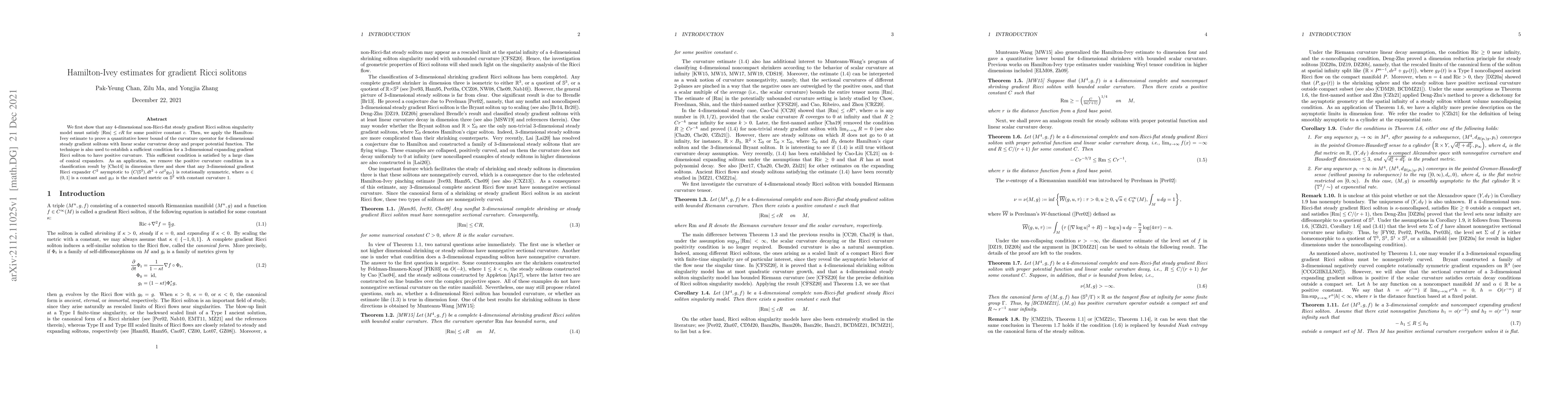 Thumbnail for Hamilton-Ivey estimates for gradient Ricci solitons