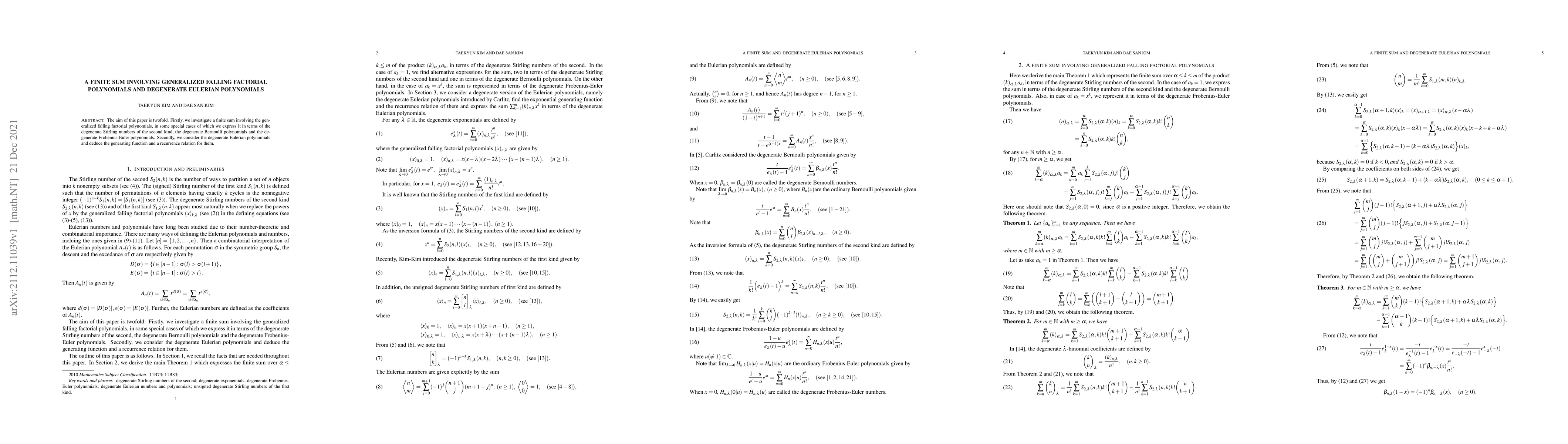 Thumbnail for A finite sum involving generalized falling factorial polynomials and
  degenerate Eulerian polynomials