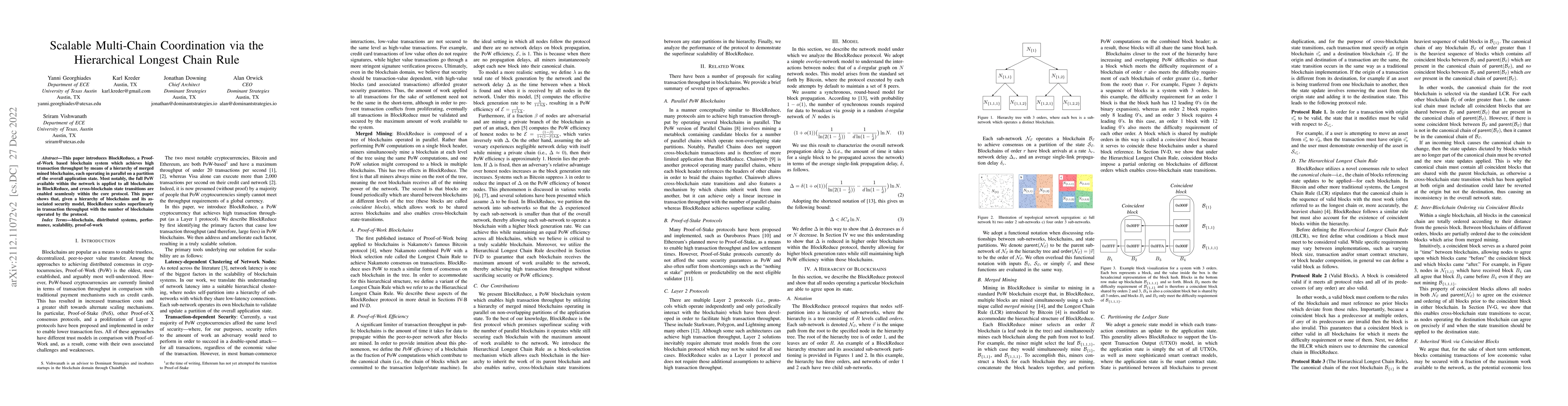 Thumbnail for Scalable Multi-Chain Coordination via the Hierarchical Longest Chain
  Rule