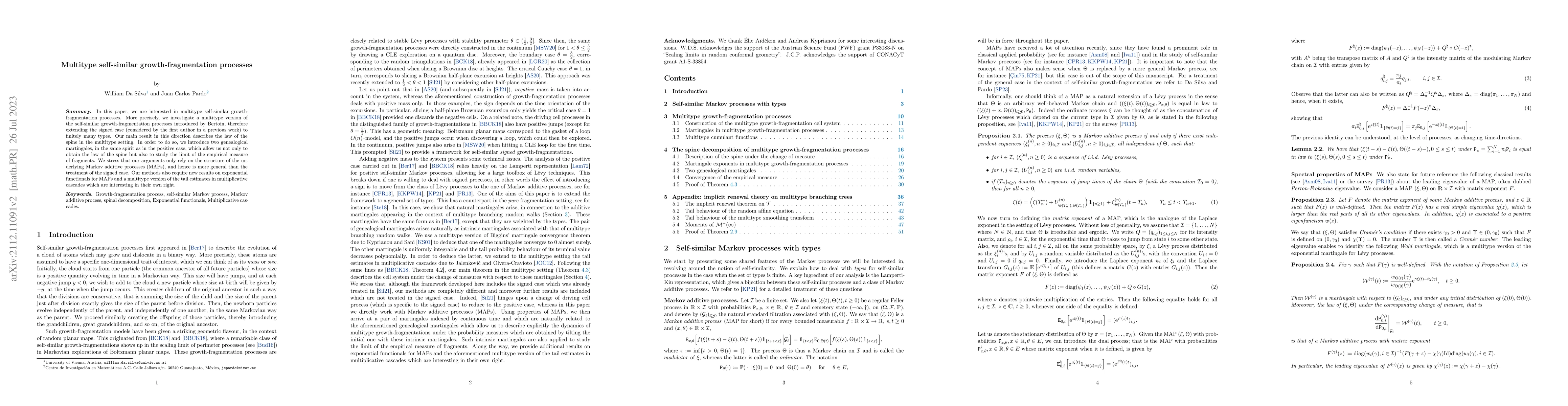 Thumbnail for Multitype self-similar growth-fragmentation processes