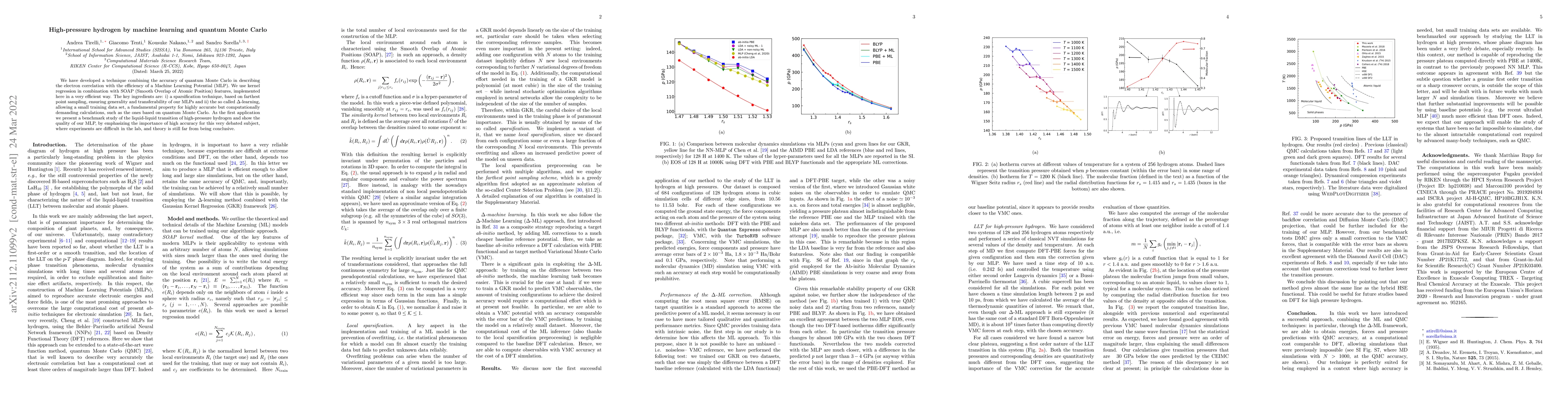 Thumbnail for High pressure hydrogen by machine learning and quantum Monte Carlo