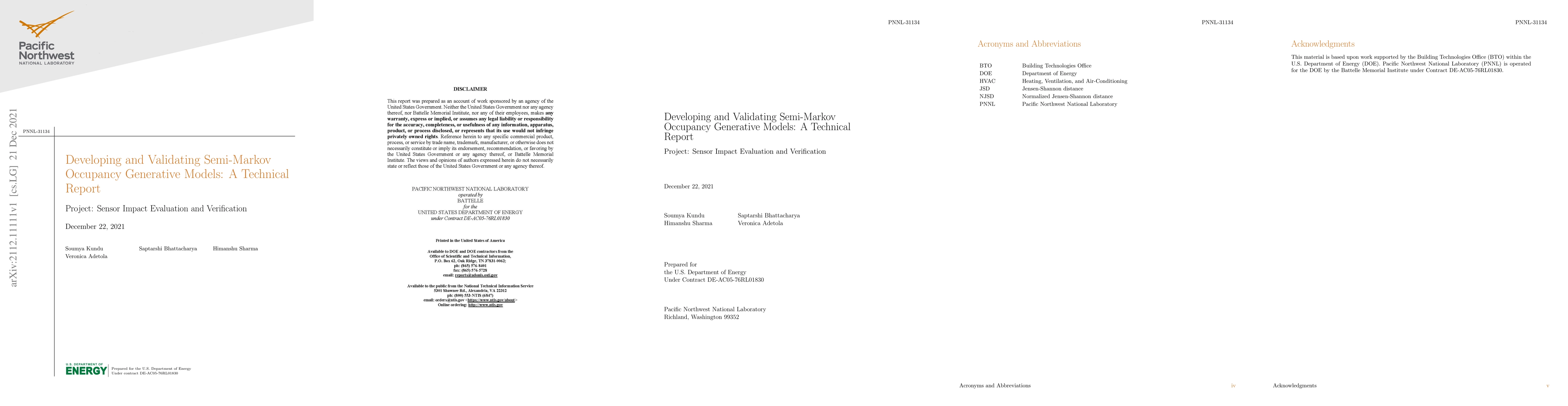 Thumbnail for Developing and Validating Semi-Markov Occupancy Generative Models: A
  Technical Report