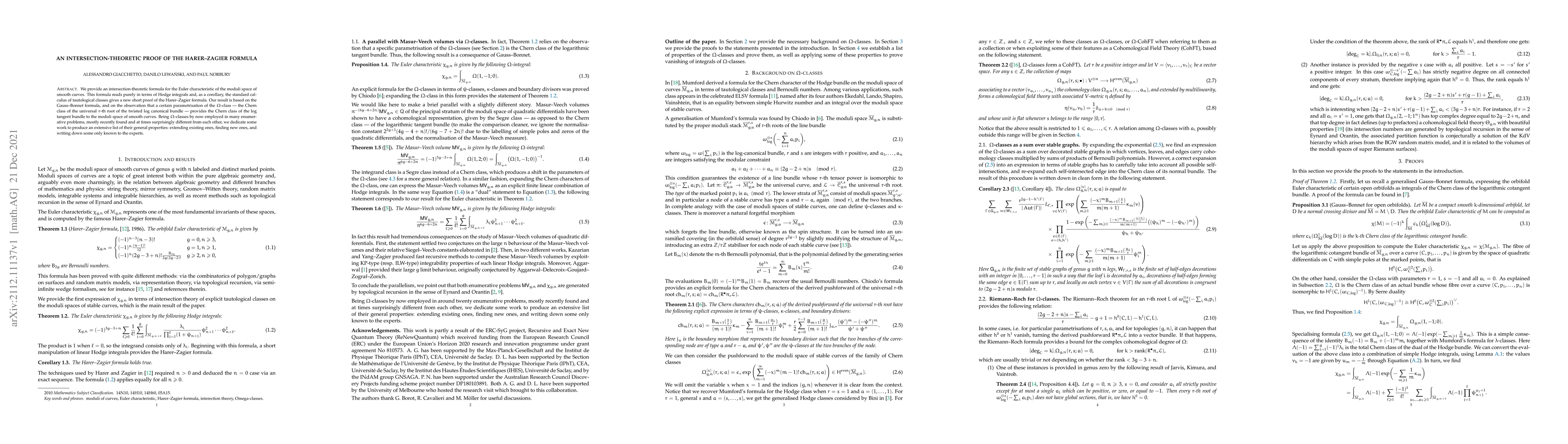 Thumbnail for An intersection-theoretic proof of the Harer-Zagier formula