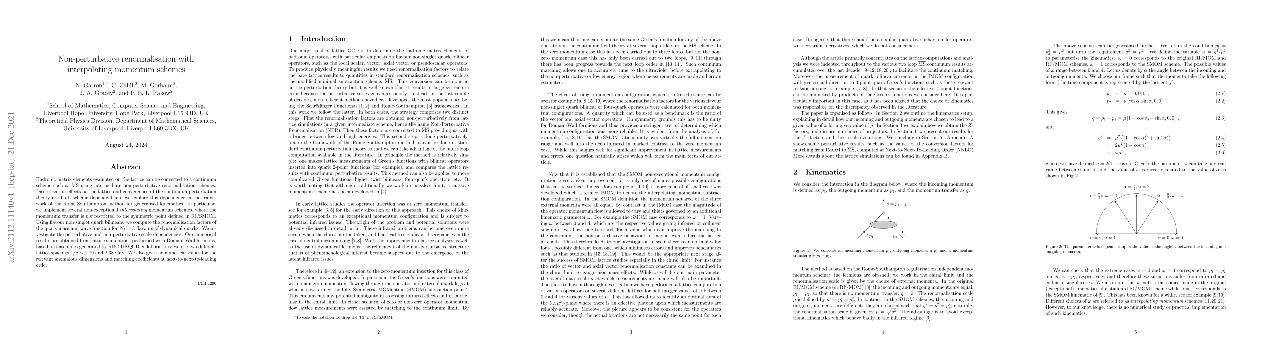 Thumbnail for Non-perturbative renormalisation with interpolating momentum schemes