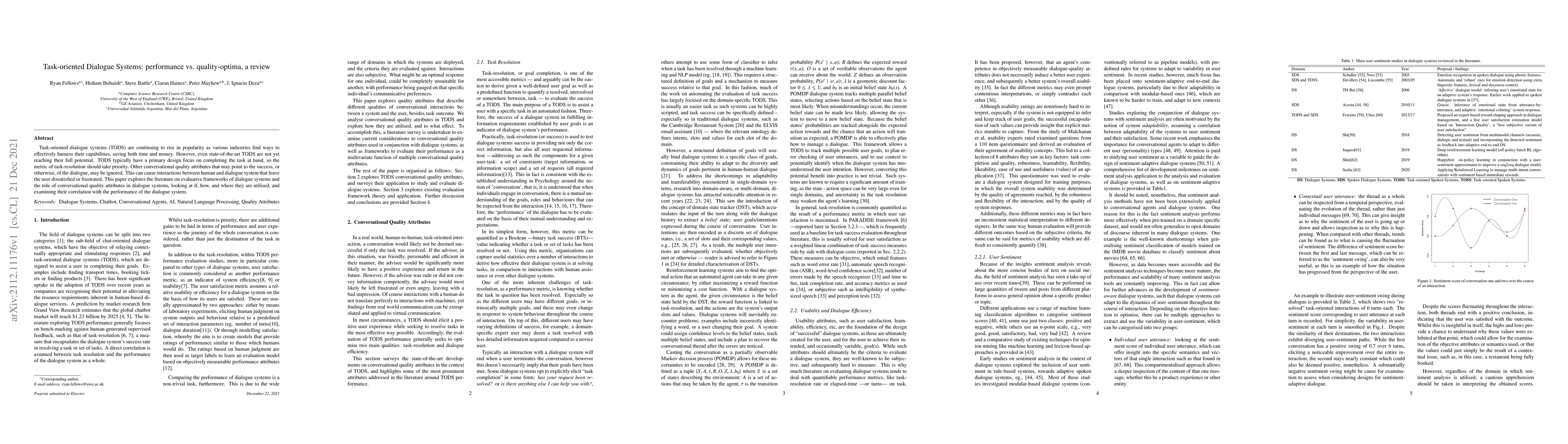 Thumbnail for Task-oriented Dialogue Systems: performance vs. quality-optima, a review