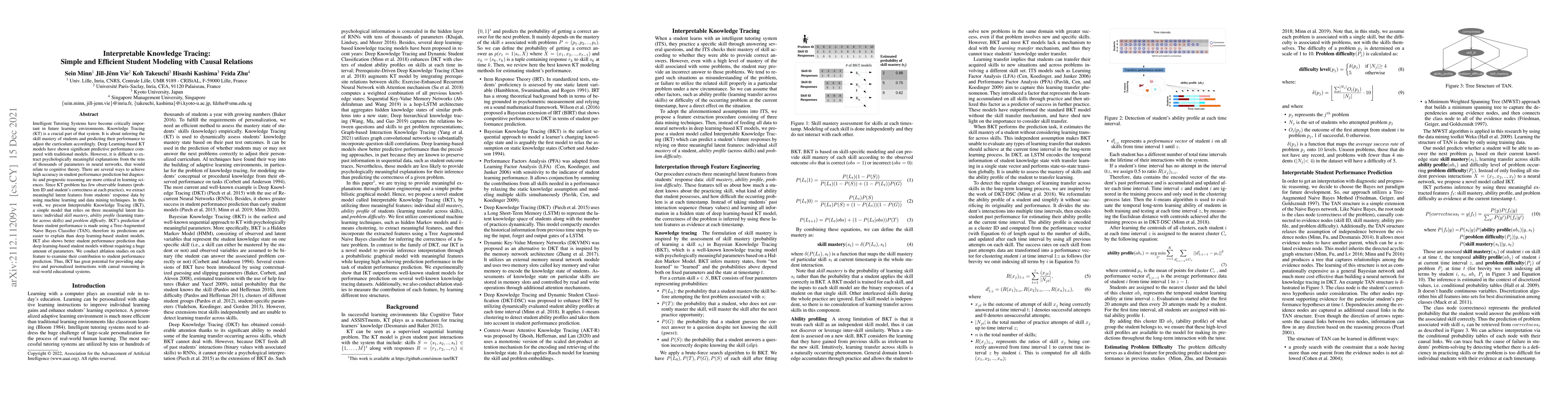Thumbnail for Interpretable Knowledge Tracing: Simple and Efficient Student Modeling
  with Causal Relations