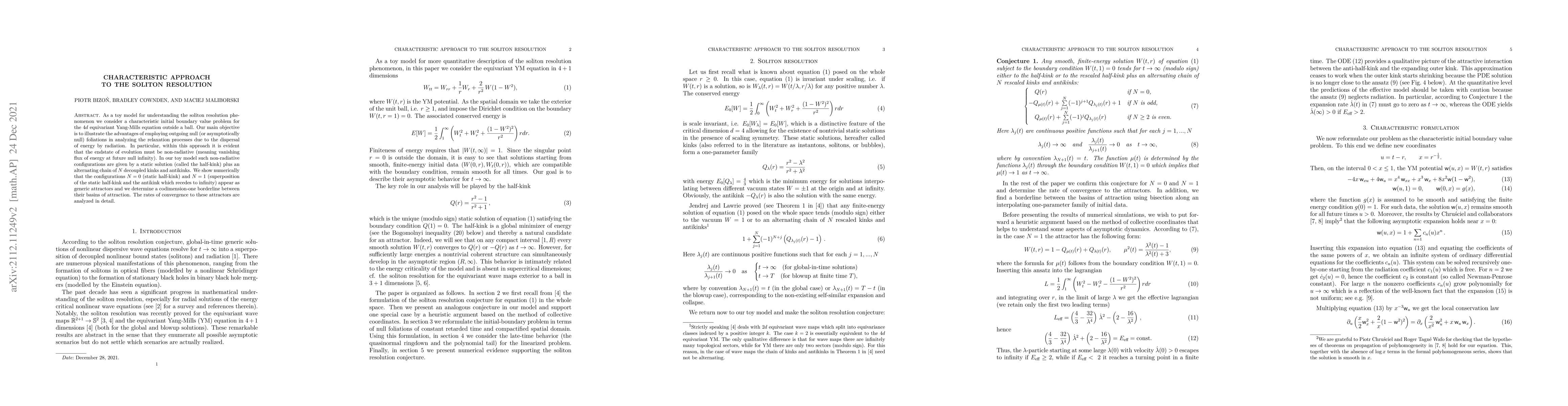 Thumbnail for Characteristic approach to the soliton resolution