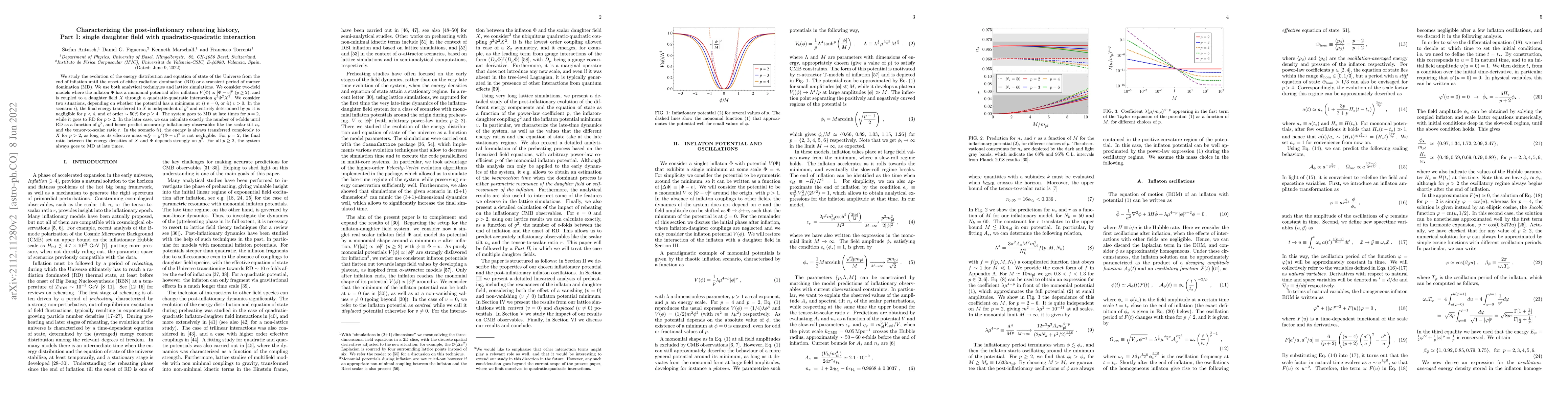 Thumbnail for Characterizing the post-inflationary reheating history, Part I: single
  daughter field with quadratic-quadratic interaction