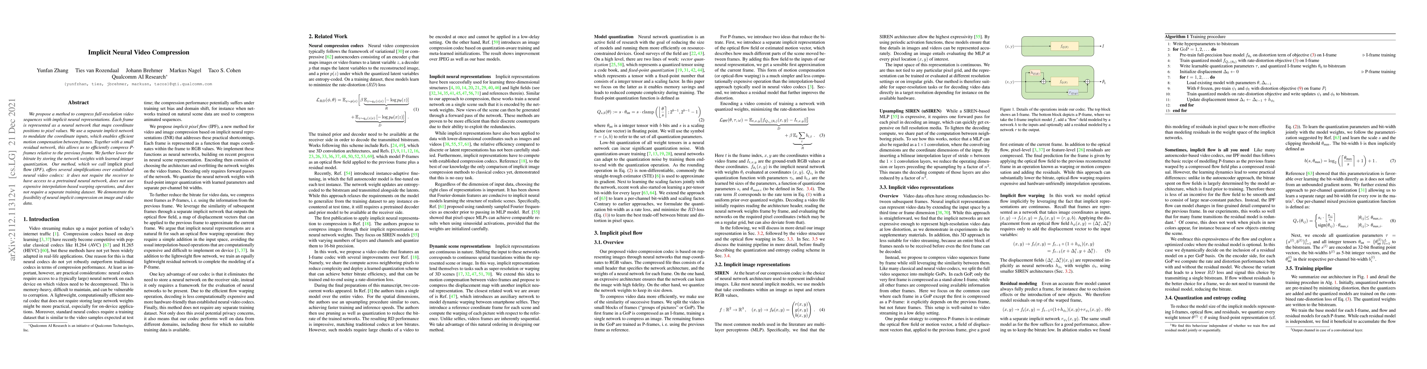 Thumbnail for Implicit Neural Video Compression