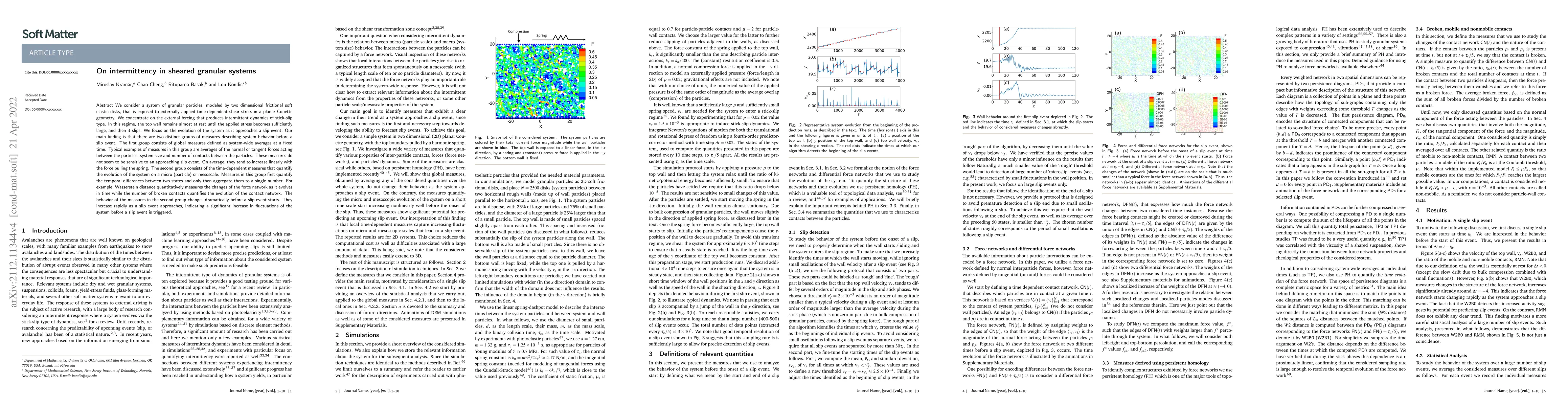 Thumbnail for On intermittency in sheared granular systems