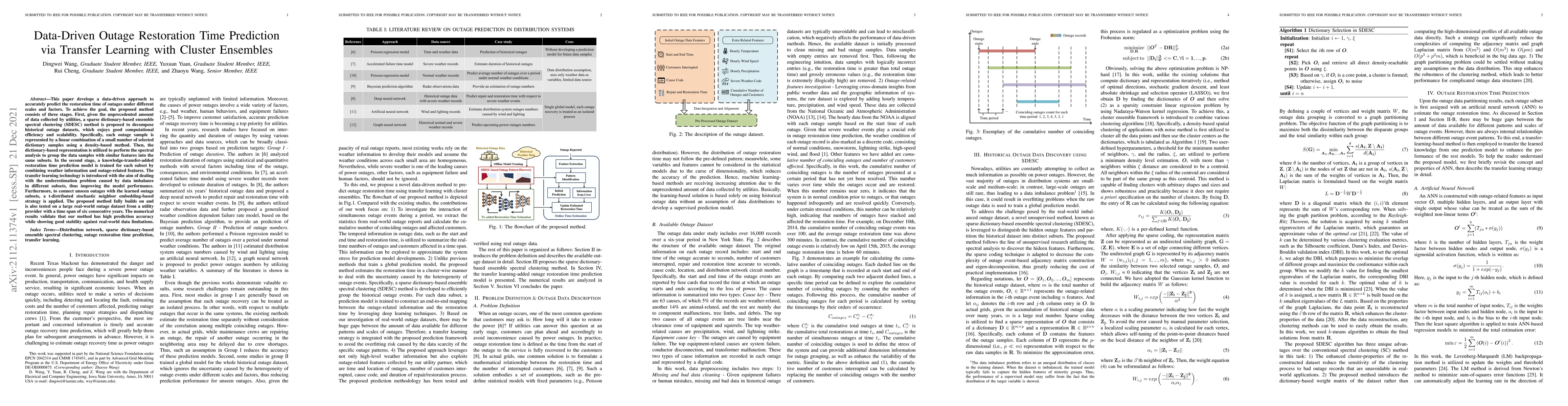 Thumbnail for Data-Driven Outage Restoration Time Prediction via Transfer Learning
  with Cluster Ensembles
