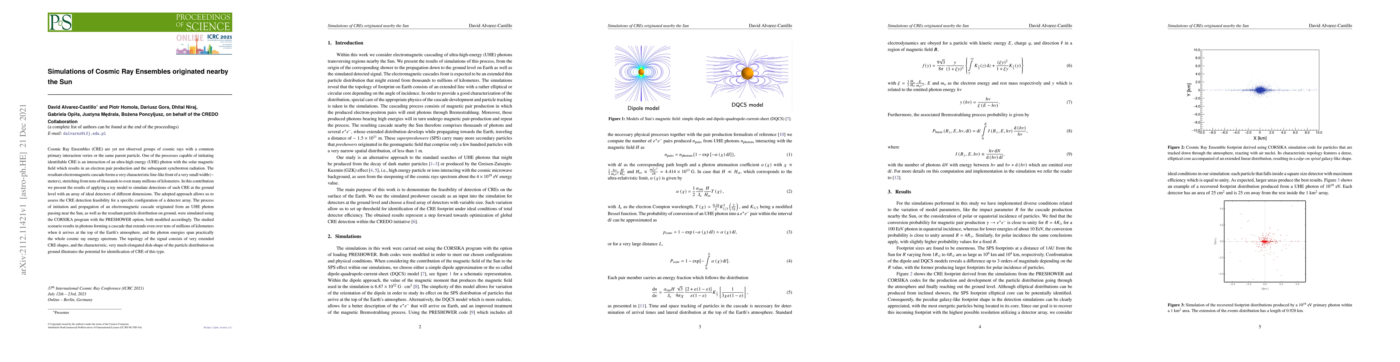 Thumbnail for Simulations of Cosmic Ray Ensembles originated nearby the Sun