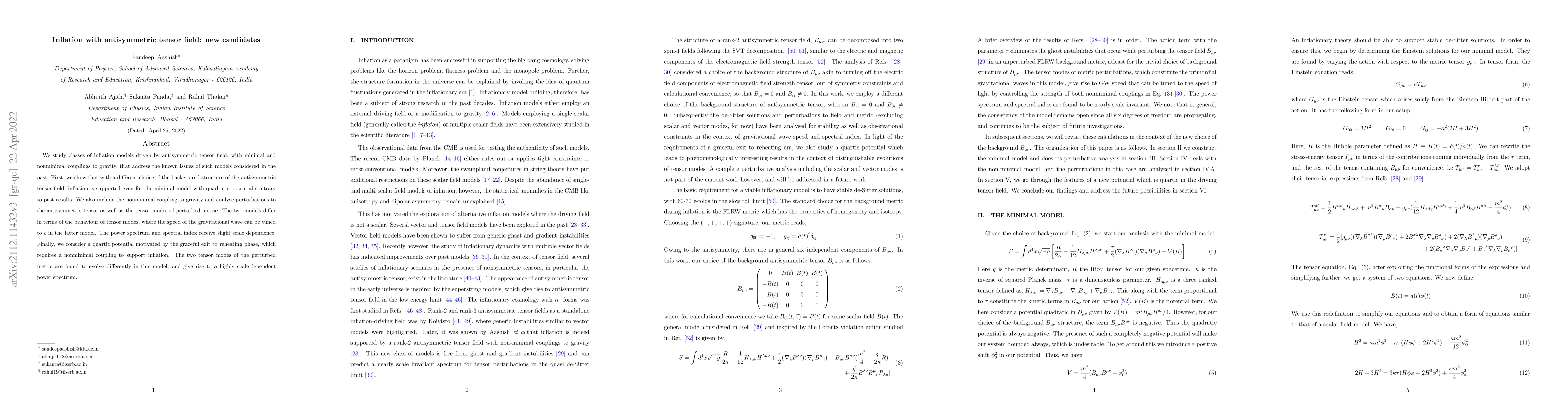 Thumbnail for Inflation with antisymmetric tensor field: new candidates