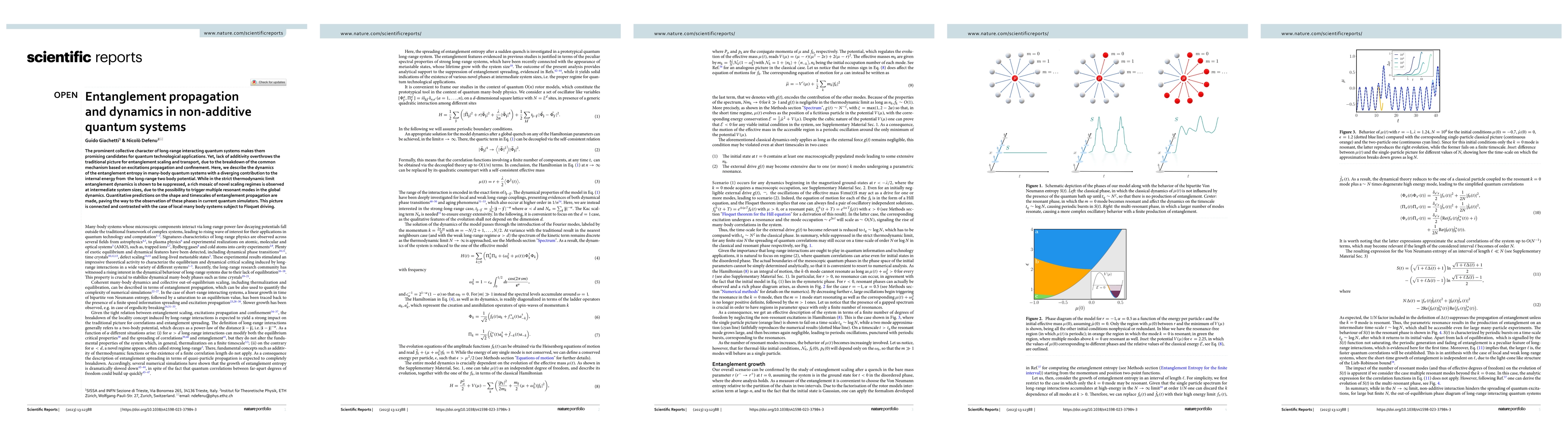 Thumbnail for Entanglement propagation and dynamics in non-additive quantum systems