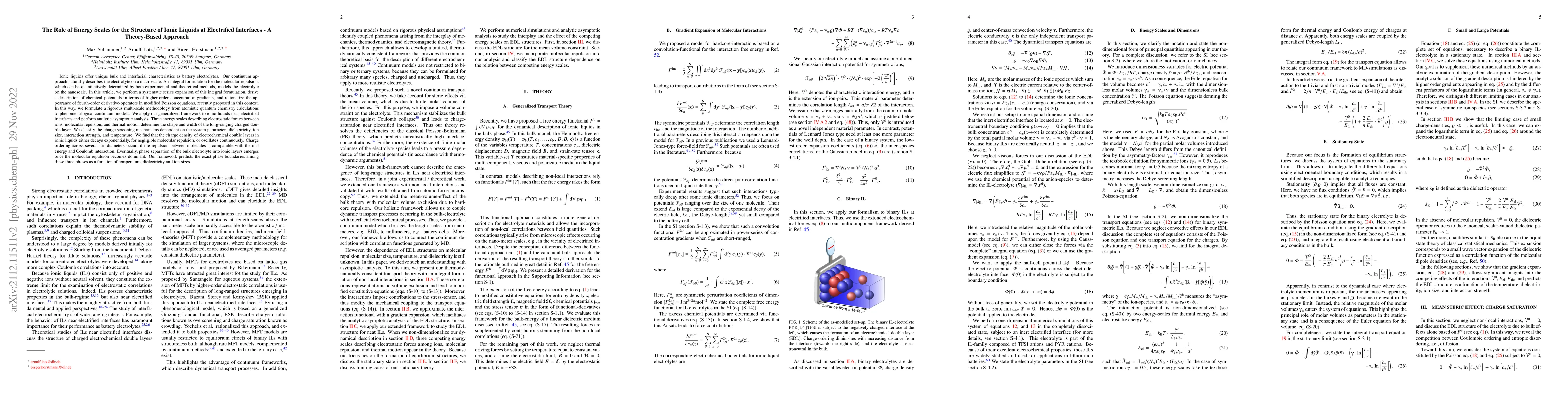 Thumbnail for The Role of Energy Scales for the Structure of Ionic Liquids at
  Electrified Interfaces -- A Theory-Based Approach