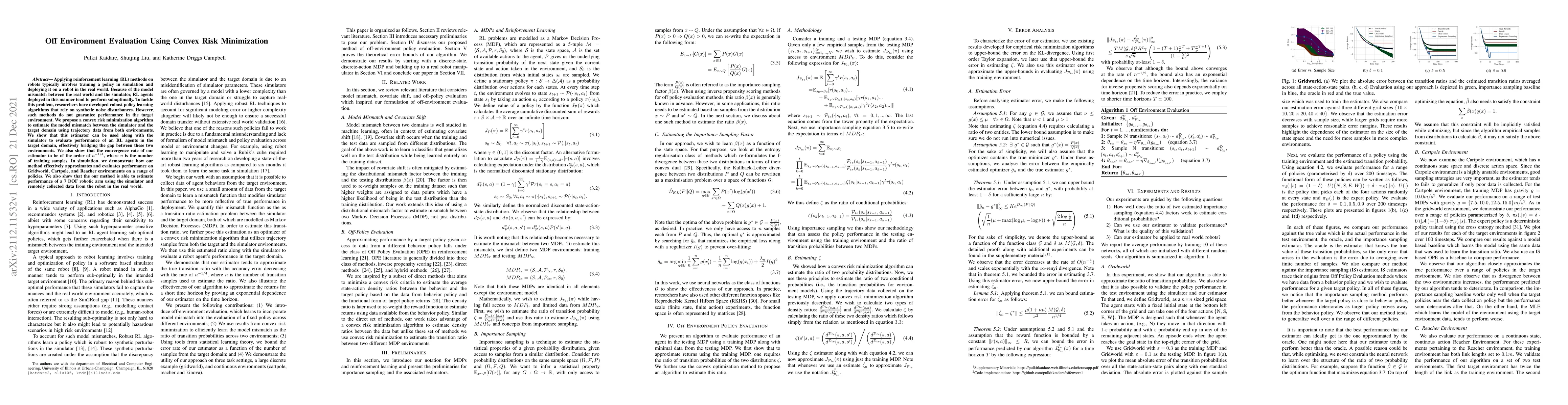 Thumbnail for Off Environment Evaluation Using Convex Risk Minimization