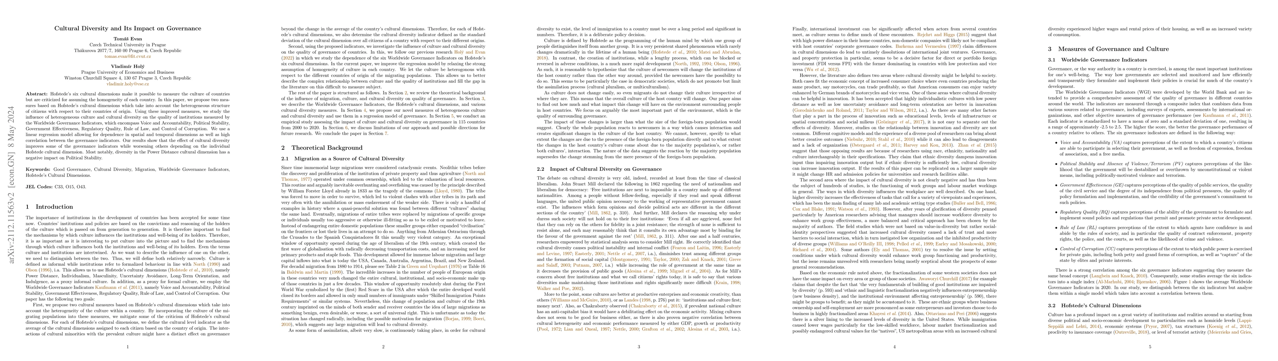 Thumbnail for Cultural Diversity and Its Impact on Governance