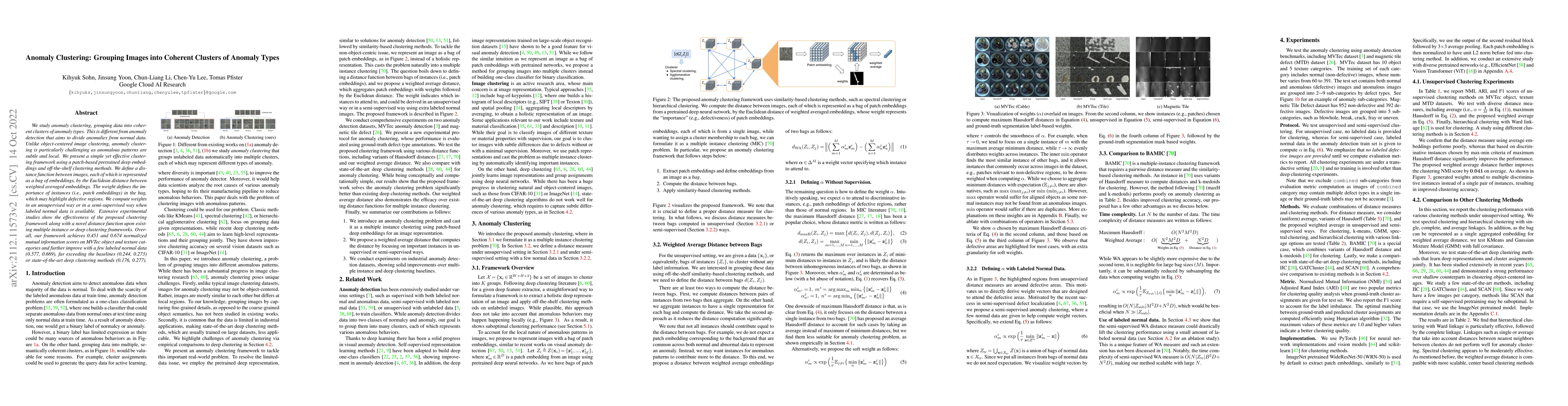 Thumbnail for Anomaly Clustering: Grouping Images into Coherent Clusters of Anomaly
  Types