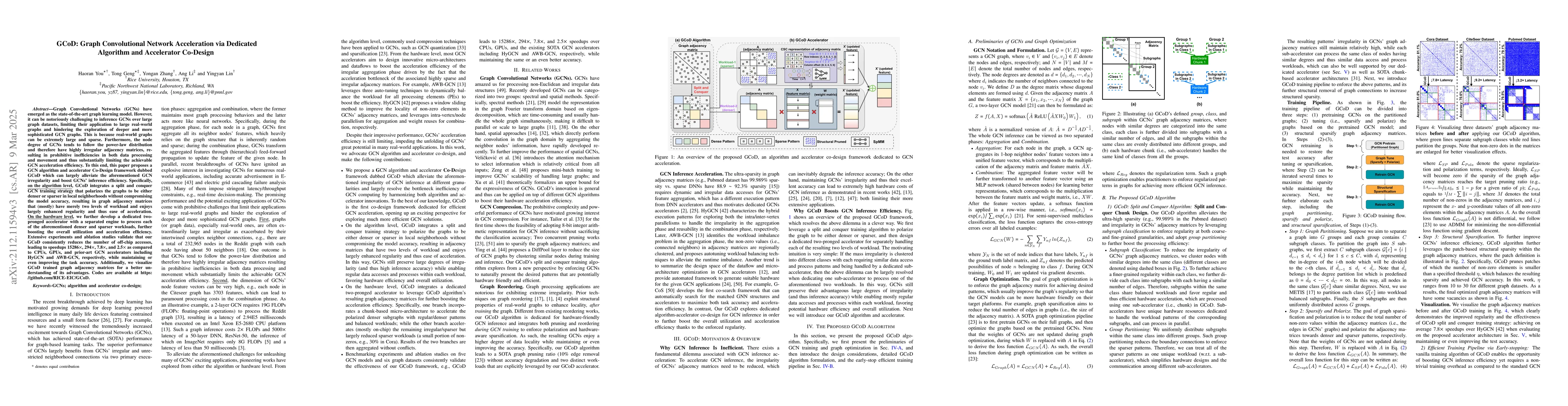 Thumbnail for GCoD: Graph Convolutional Network Acceleration via Dedicated Algorithm
  and Accelerator Co-Design