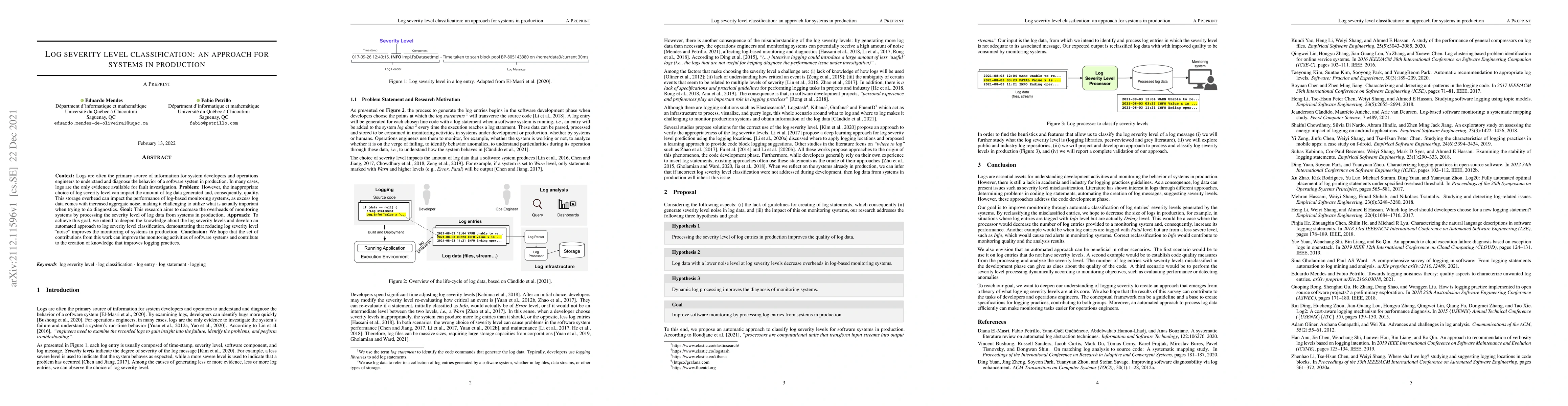 Thumbnail for Log severity level classification: an approach for systems in production