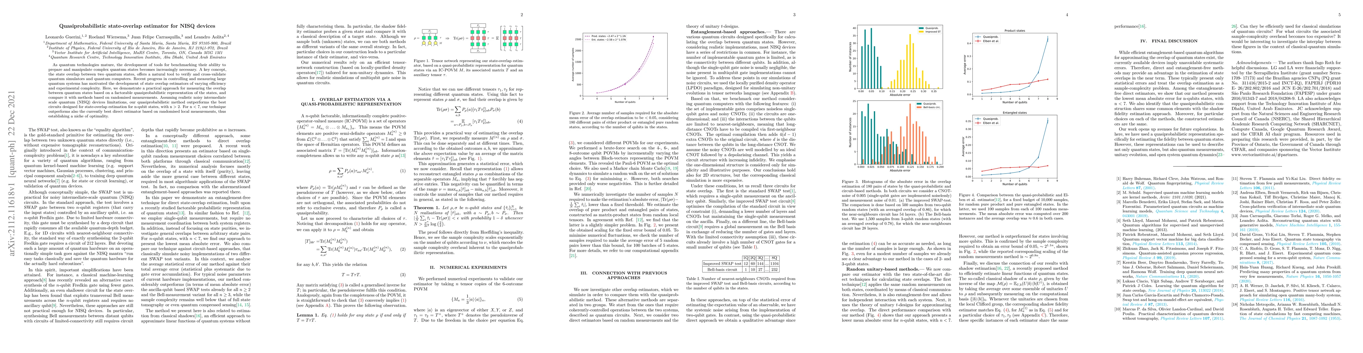 Thumbnail for Quasiprobabilistic state-overlap estimator for NISQ devices