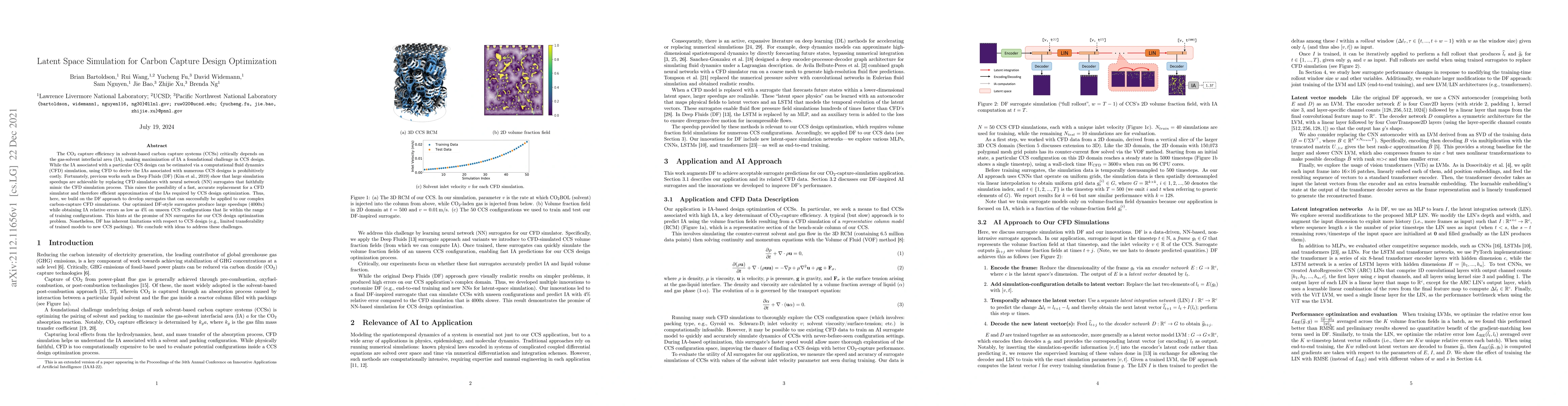 Thumbnail for Latent Space Simulation for Carbon Capture Design Optimization