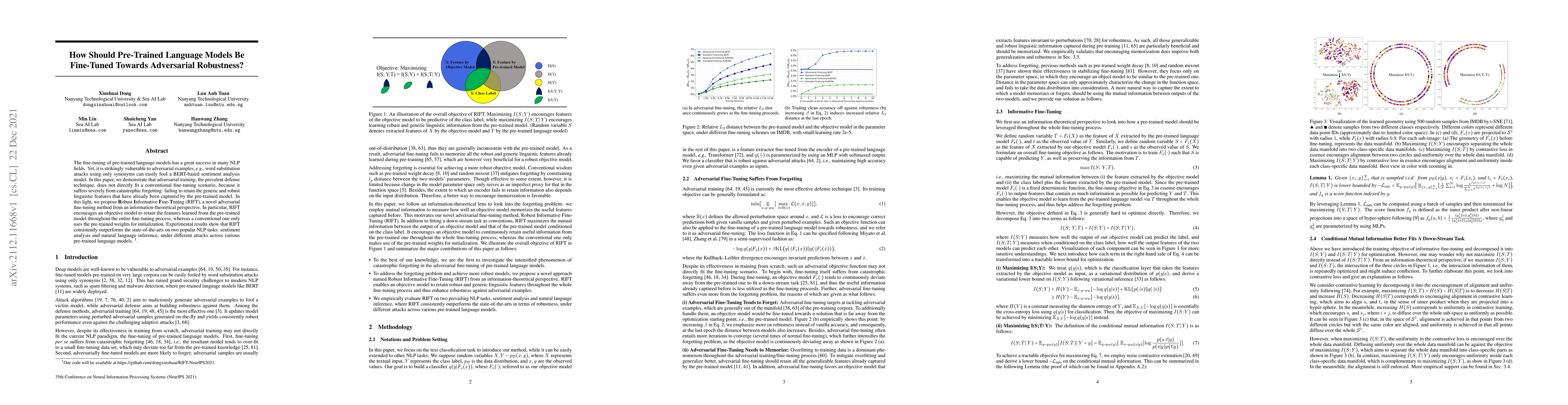 Thumbnail for How Should Pre-Trained Language Models Be Fine-Tuned Towards Adversarial
  Robustness?