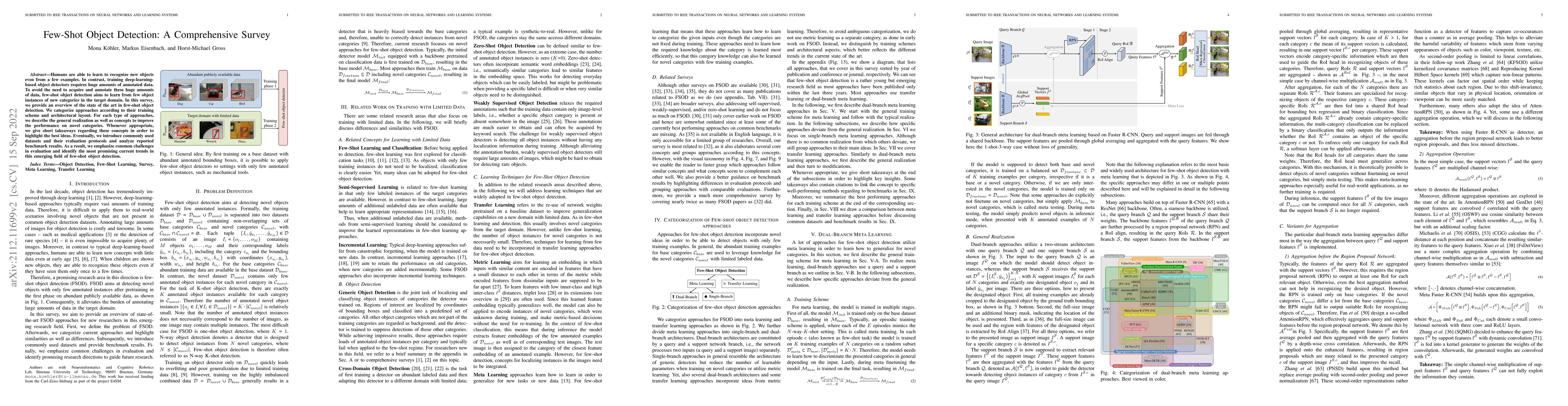 Thumbnail for Few-Shot Object Detection: A Comprehensive Survey