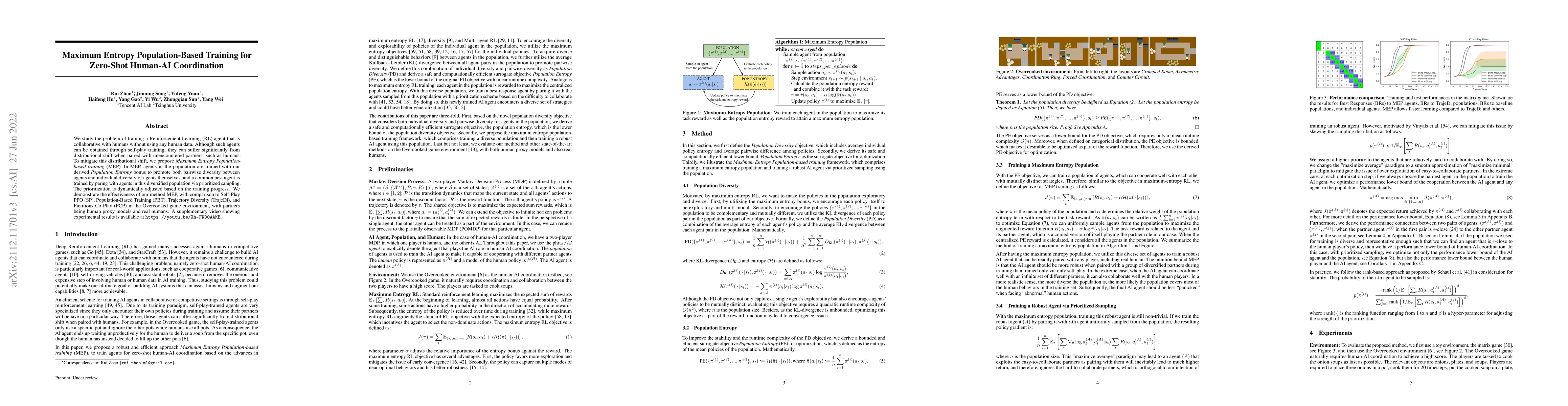Thumbnail for Maximum Entropy Population-Based Training for Zero-Shot Human-AI
  Coordination