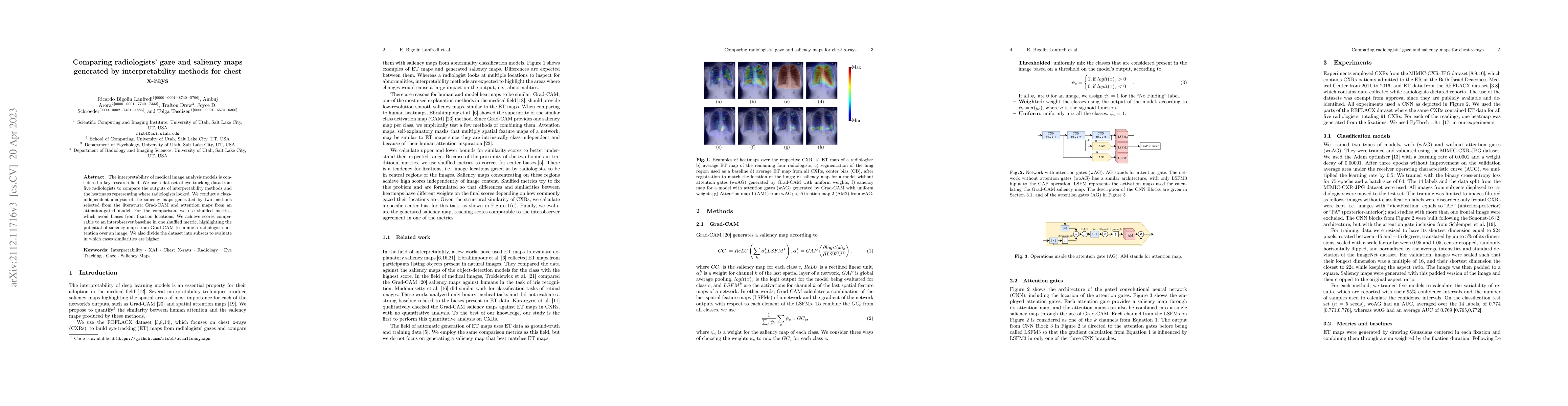 Thumbnail for Comparing radiologists' gaze and saliency maps generated by
  interpretability methods for chest x-rays