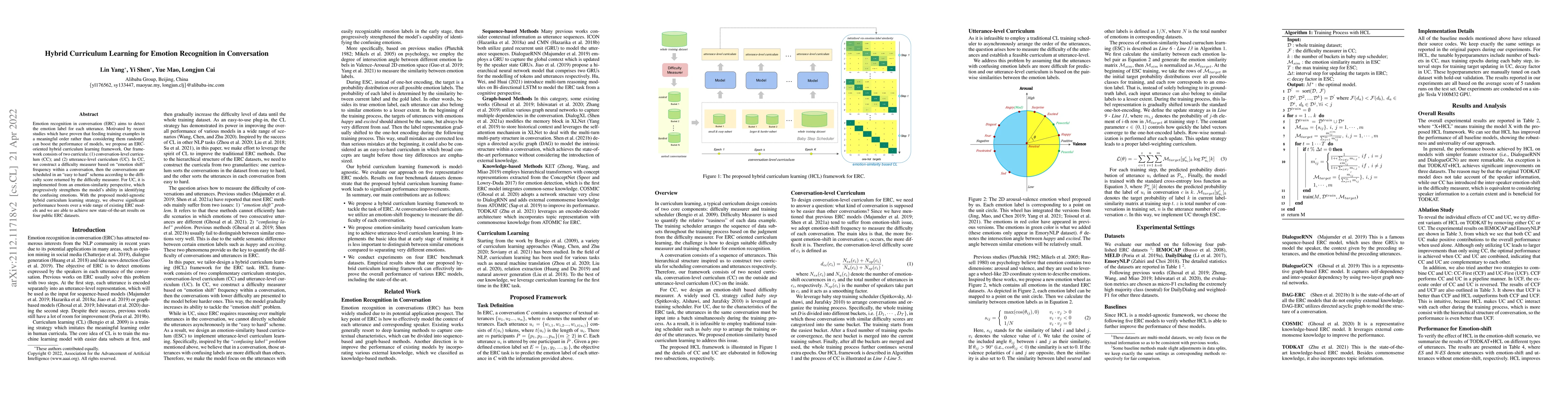 Thumbnail for Hybrid Curriculum Learning for Emotion Recognition in Conversation