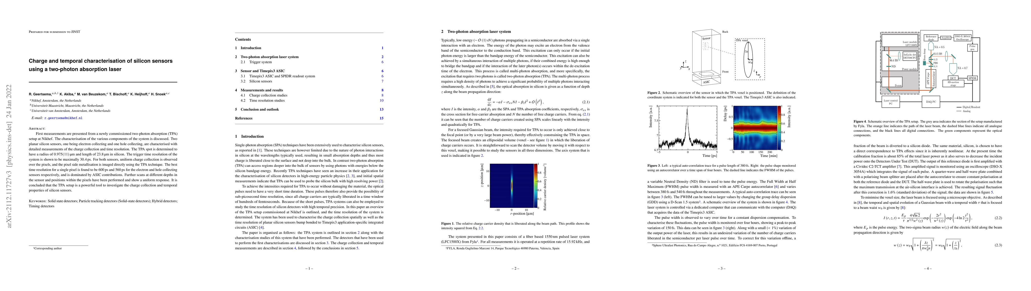 Thumbnail for Charge and temporal characterisation of silicon sensors using a
  two-photon absorption laser