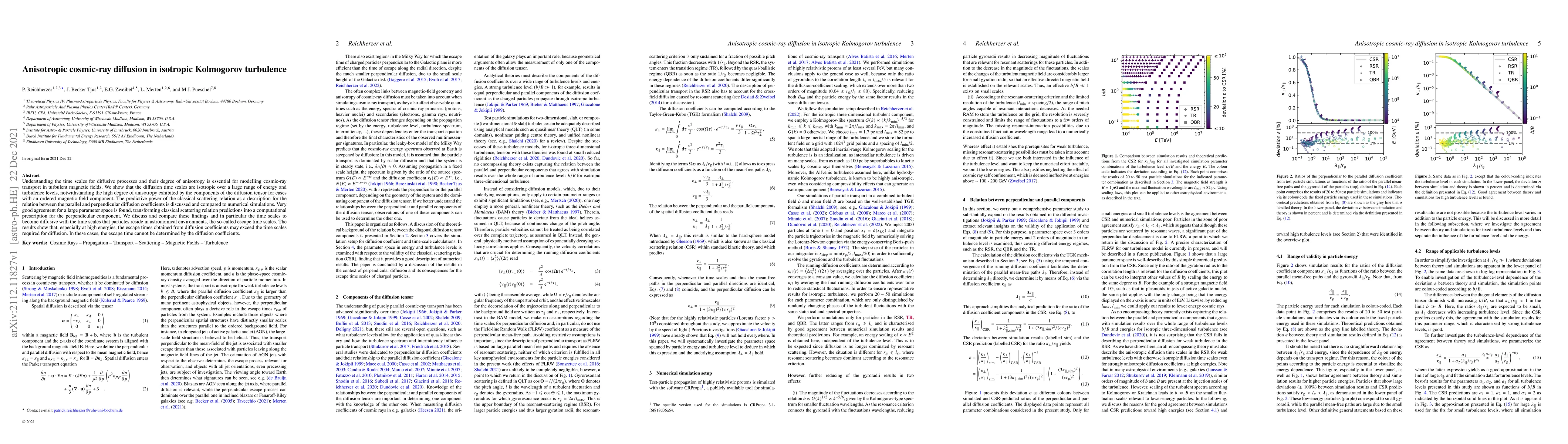 Thumbnail for Anisotropic cosmic-ray diffusion in isotropic Kolmogorov turbulence
