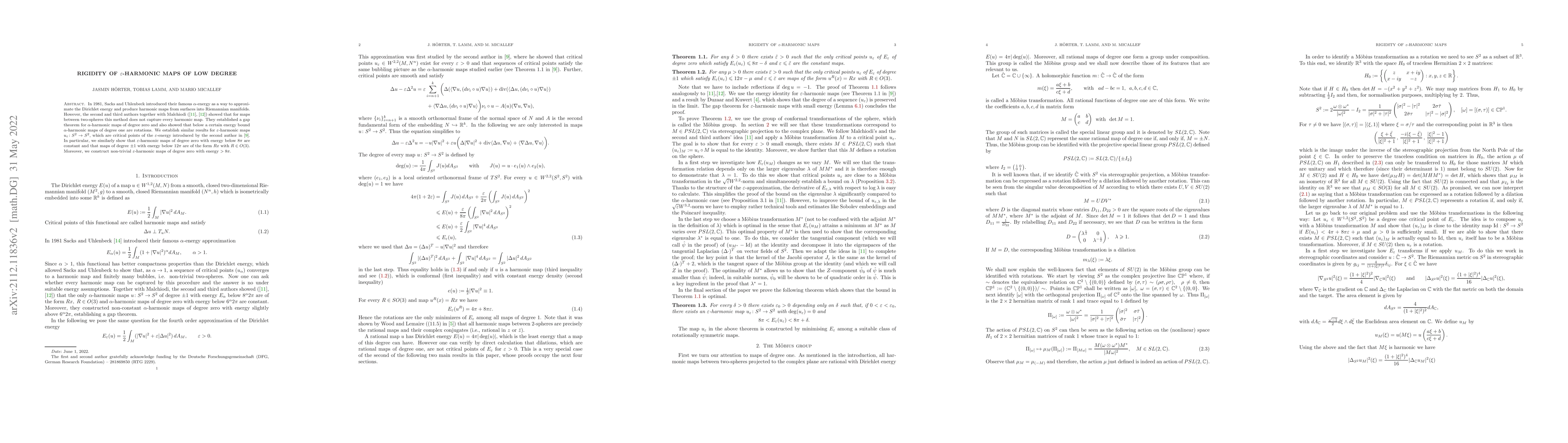 Thumbnail for Rigidity of $\varepsilon$-harmonic maps of low degree