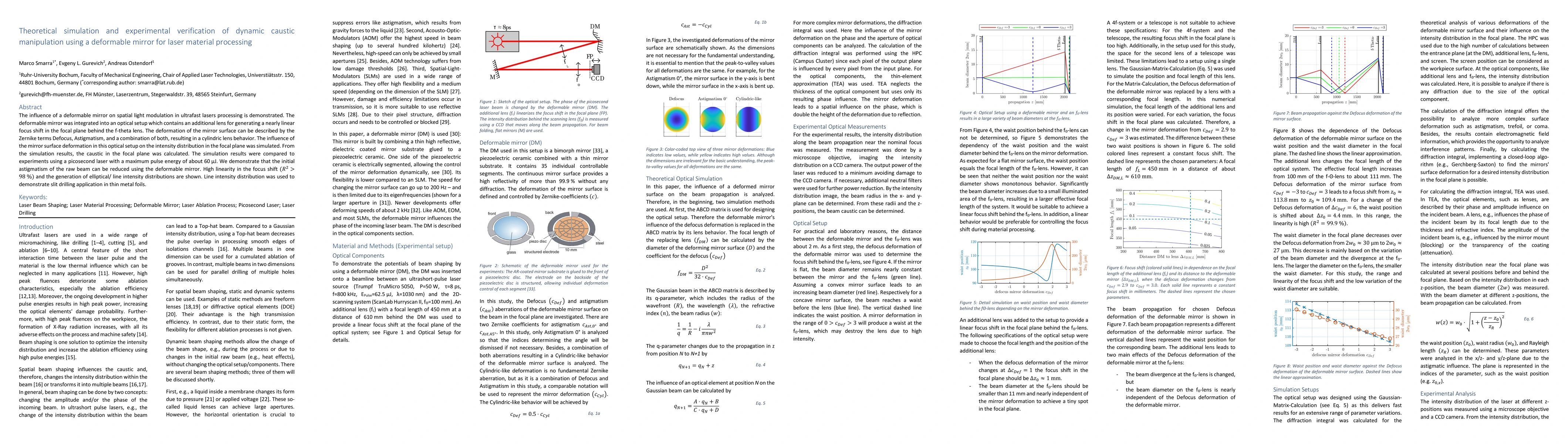 Thumbnail for Theoretical simulation and experimental verification of dynamic caustic
  manipulation using a deformable mirror for laser material processing