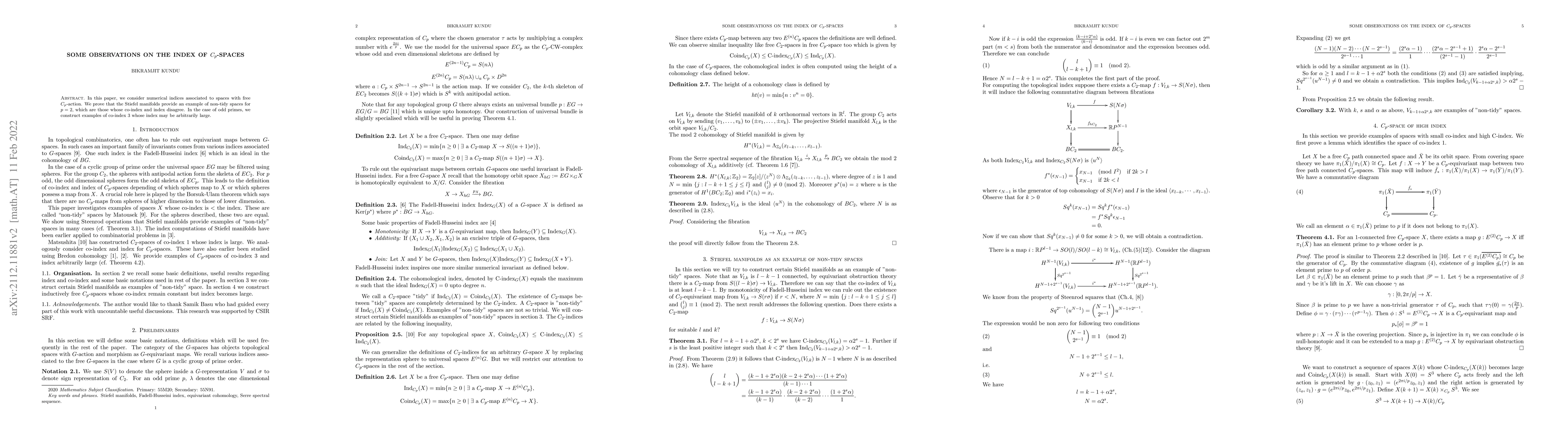 Thumbnail for Some observations on the index of $C_p$-spaces