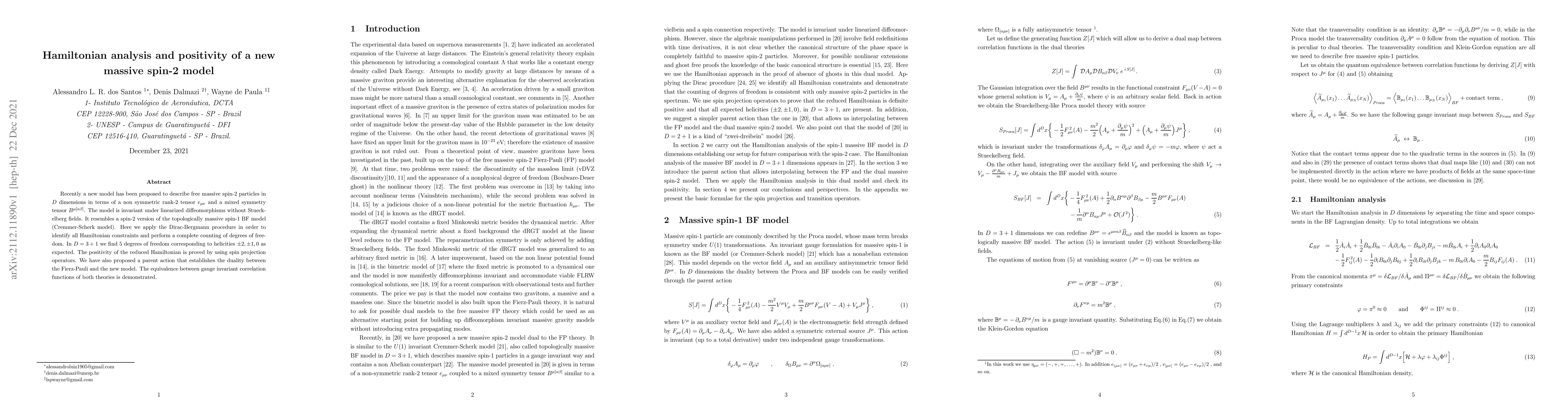 Thumbnail for Hamiltonian analysis and positivity of a new massive spin-2 model