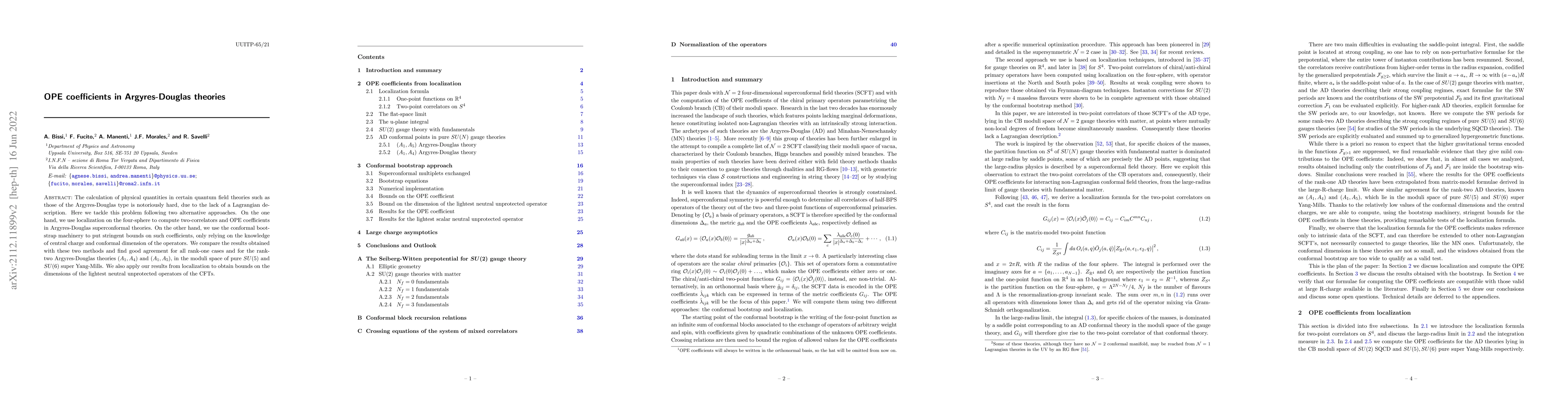 Thumbnail for OPE coefficients in Argyres-Douglas theories