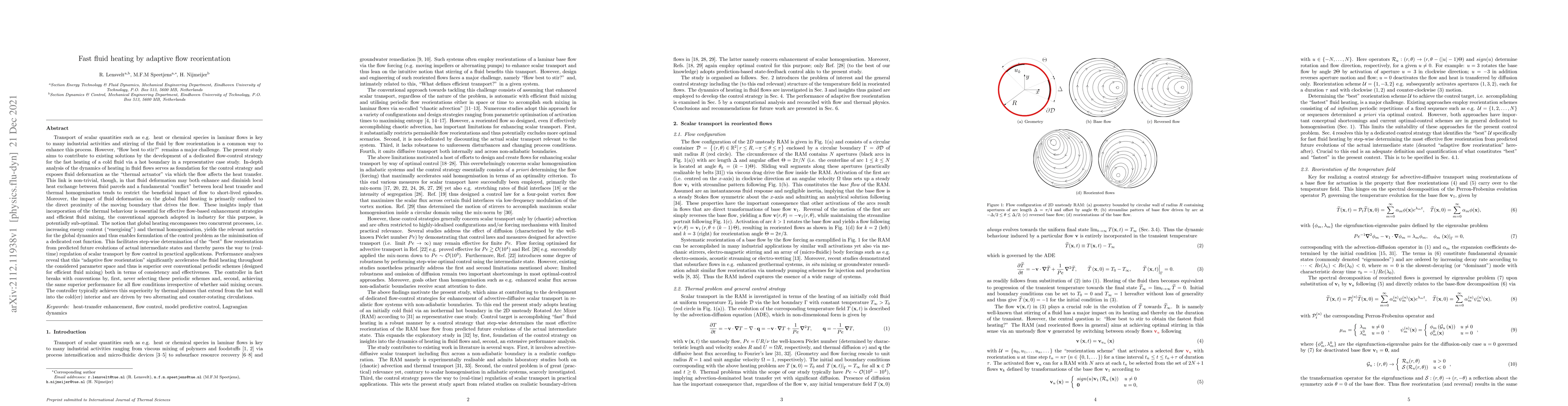 Thumbnail for Fast fluid heating by adaptive flow reorientation