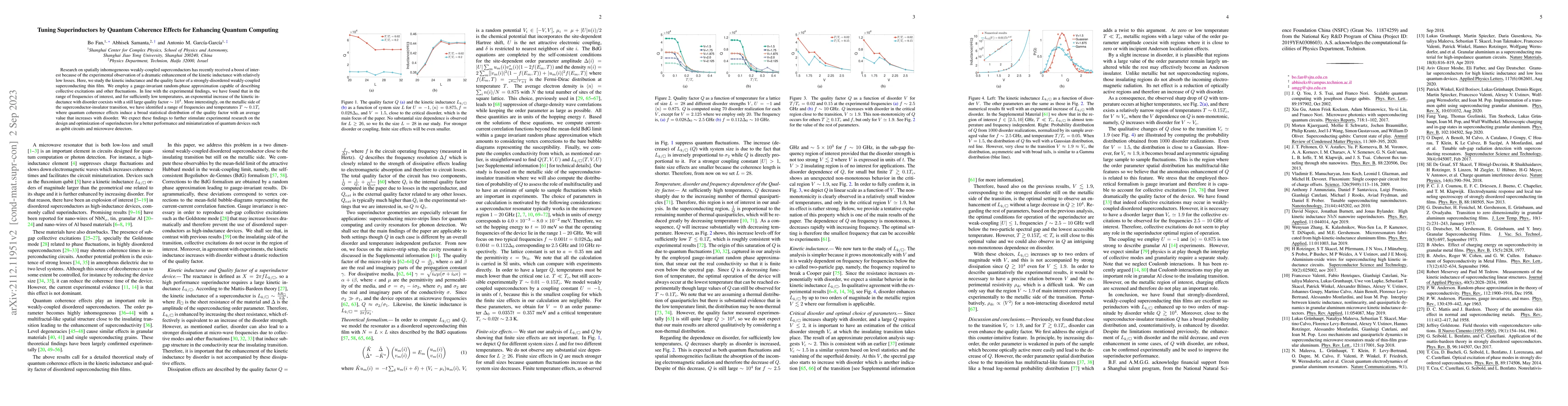 Thumbnail for Tuning Superinductors by Quantum Coherence Effects for Enhancing Quantum
  Computing